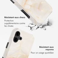 Selencia Coque arrière Vivid avec MagSafe Apple iPhone 16 - Golden Beige Marble