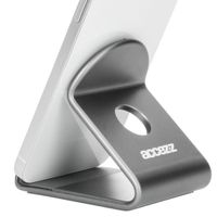 Accezz Support de téléphone de bureau - Support de tablette de bureau - Premium - Aluminium - Gris