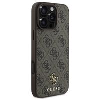 Guess Coque 4G Metal Logo MagSafe Apple iPhone 16 Pro Max - Marron