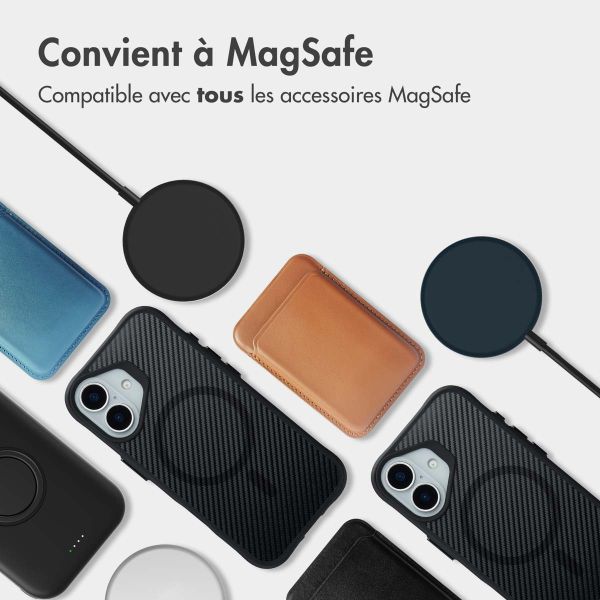 imoshion Rugged Hybrid Carbon Case avec MagSafe Apple iPhone 17 - Noir