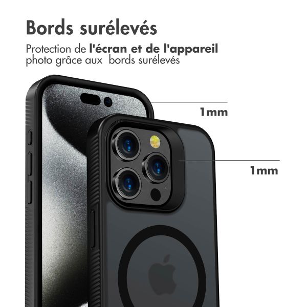 Accezz Coque Givrée Robuste avec MagSafe iPhone 15 Pro - Noir