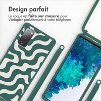 imoshion Coque design en silicone avec cordon Samsung Galaxy S20 FE - Petrol Green Groovy