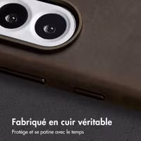 Accezz Coque MagSafe en cuir vintage Samsung Galaxy A56 - Rustic Brown