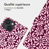 imoshion Étui de télephone portefeuille Design Apple iPhone 13 - Bloom Love Blush