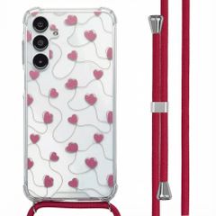 imoshion Coque Design avec cordon Samsung Galaxy A16 - Dusty Rose Connected Hearts