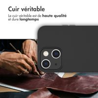 Accezz Leather Backcover avec MagSafe iPhone 14 Plus - Noir