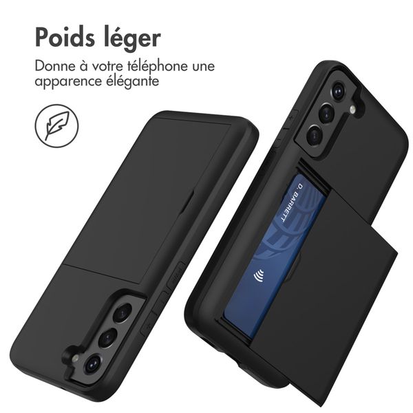 imoshion Coque arrière avec porte-cartes Samsung Galaxy S22 - Noir