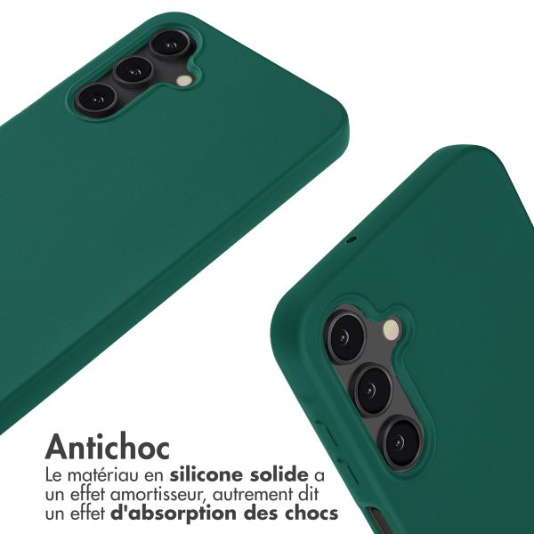 imoshion Coque en silicone avec cordon Samsung Galaxy S24 FE - Vert foncé