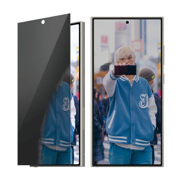 PanzerGlass Protection d'écran Privacy Ultra-Wide Fit Anti-bactérienne avec applicateur Samsung Galaxy S25 Ultra