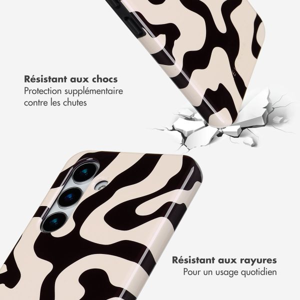 Selencia Coque arrière Vivid Samsung Galaxy S25 Plus - Art Wave Black