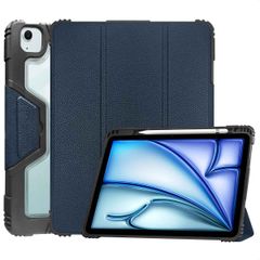 Accezz Coque tablette Rugged Trifold Apple iPad Air 11 pouces (2025) M3 / (2024) M2 / Air 5 (2022) / Air 4 (2020) - Bleu foncé