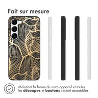 imoshion Coque Design Samsung Galaxy S23 Plus - Feuilles / Noir