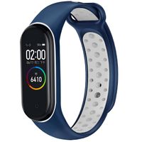 imoshion Bracelet sportif en silicone Xiaomi Mi Band 3 / 4 - Bleu / Blanc