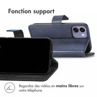 imoshion Étui de télephone portefeuille de luxe Oppo A6x (4G/5G) - Bleu foncé