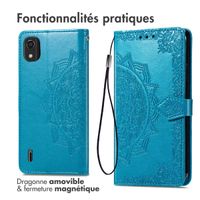 imoshion Etui de téléphone portefeuille Mandala Nokia C2 2nd Edition - Turquoise