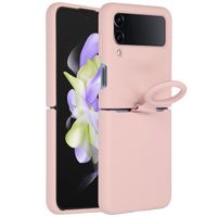 Accezz Coque Liquid Silicone Samsung Galaxy Z Flip 4 - Rose