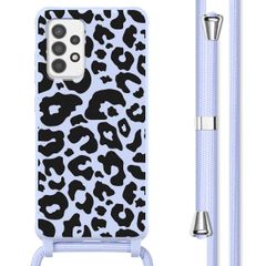imoshion Coque design en silicone avec cordon Samsung Galaxy A52(s) (5G/4G) - Animal Lila