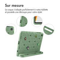 imoshion Coque kidsproof avec poupées amovibles Samsung Galaxy Tab A11 Plus / A9 Plus - Olive Green