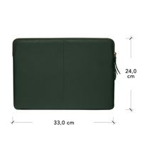 dbramante1928 ﻿Paris+ Sleeve - Pochette ordinateur 13 pouces - Cuir véritable - MacBook Pro / Air 13 pouces - Evergreen