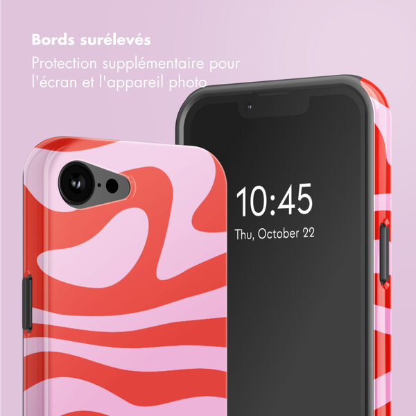 Selencia Coque arrière Vivid avec MagSafe Apple iPhone 16e - Dream Swirl Pink