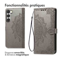 imoshion Etui de téléphone portefeuille Mandala Samsung Galaxy S23 - Gris