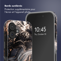 Selencia Coque arrière Vivid avec MagSafe Apple iPhone 17 - Chic Marble Black