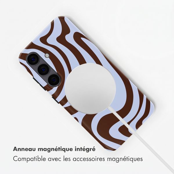 Selencia Coque arrière Vivid avec MagSafe Samsung Galaxy S24 - Dream Swirl Chocolate