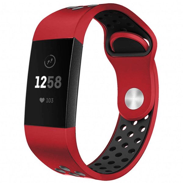 imoshion Bracelet sportif en silicone Fitbit Charge 3 / 4 - Rouge