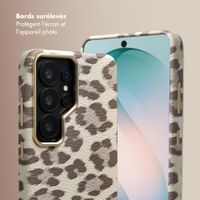 Selencia Coque Sabi imprimé panthère avec MagSafe Samsung Galaxy S26 Ultra - Soft Ivory