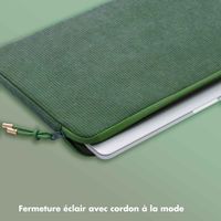 Selencia Pochette ordinateur Corduroy 15-16 pouces - Sage Green