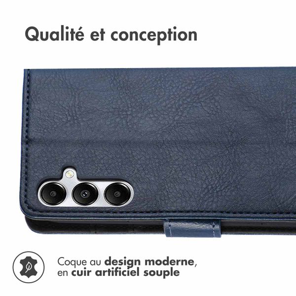 imoshion Étui de téléphone portefeuille Luxe Samsung Galaxy A55 - Bleu foncé