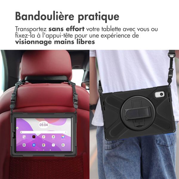 imoshion Coque tablette avec dragonne et bandoulière Lenovo Tab M10 Plus (3rd gen) - Noir