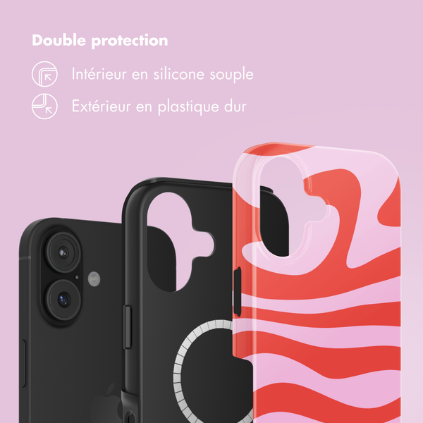 Selencia Coque arrière Vivid avec MagSafe Apple iPhone 17 - Dream Swirl Pink