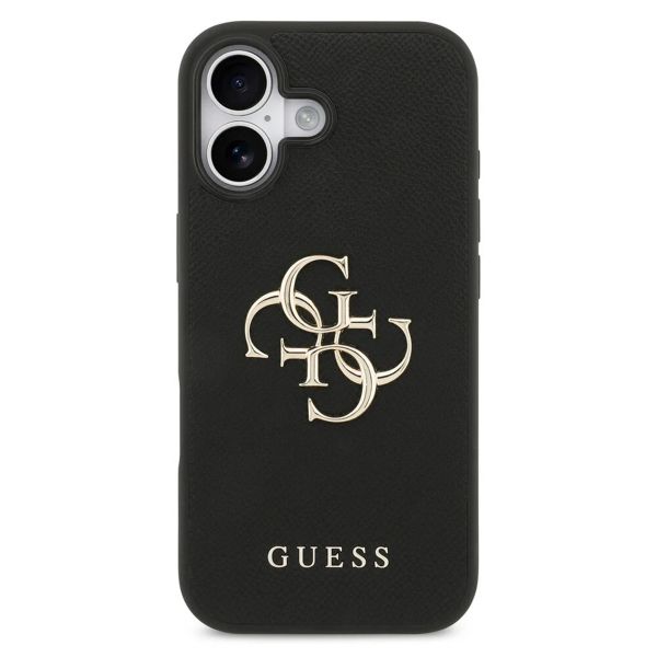 Guess Coque Big 4G Logo Grained Apple iPhone 17 - Noir