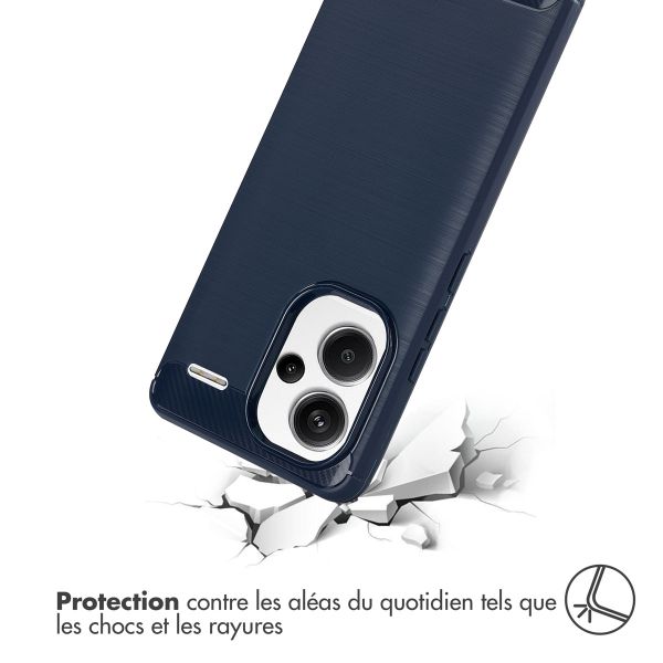 imoshion Coque Brushed Xiaomi Redmi Note 13 Pro Plus (5G) - Bleu foncé