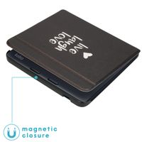imoshion Design Slim Hard Sleepcover avec support Kobo Libra 2 / Tolino Vision 6 - Live Laugh Love