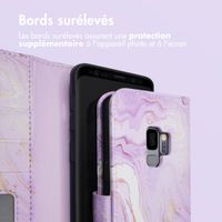 imoshion ﻿Étui de téléphone portefeuille Design Samsung Galaxy S9 - Purple Marble