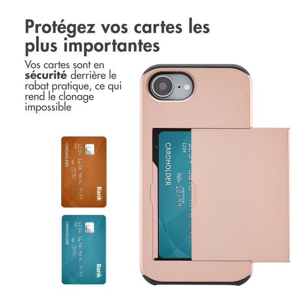 imoshion Coque arrière avec porte-cartes iPhone 16e - Rose Doré