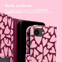 imoshion Étui de télephone portefeuille Design Apple iPhone 16e - Hearty Blush