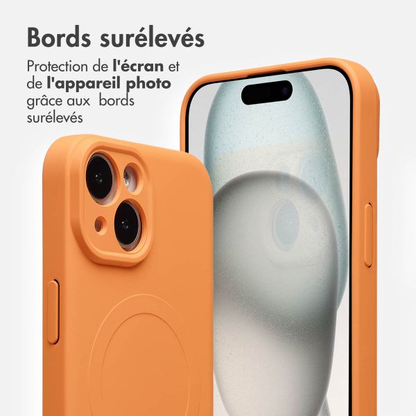imoshion Coque Couleur avec MagSafe Apple iPhone 15 - Neon Orange