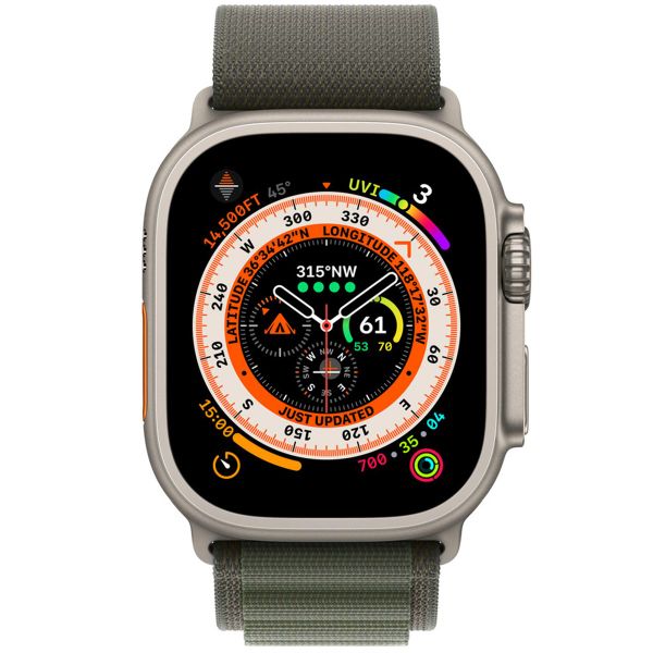 Apple Alpine Loop Band Apple Watch Series 1-10 / SE / Ultra (2) - 42/44/45/46/49 mm - Taille L - Vert