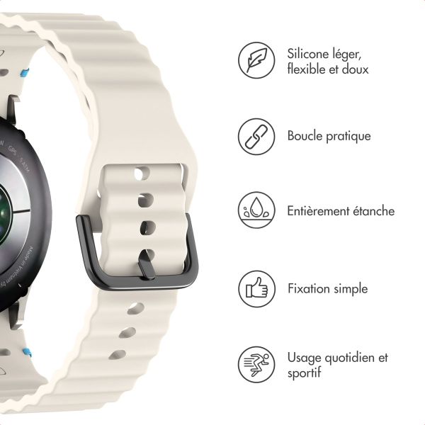 imoshion Bracelet Wave en silicone Samsung Galaxy Watch 4 / 5 / 6 / 7 / FE (20 mm) - Starlight