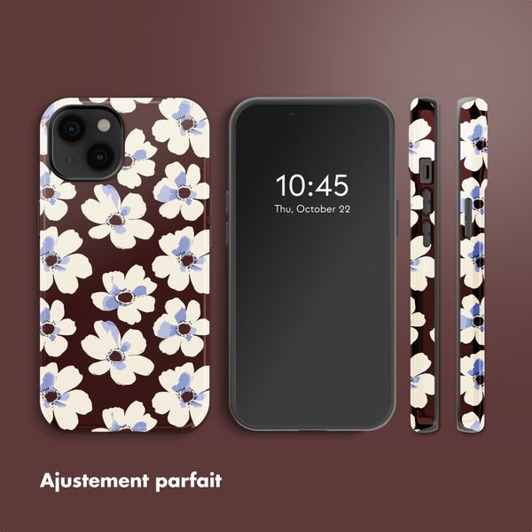 Selencia Coque arrière Vivid avec MagSafe Apple iPhone 14 - Choco Flower Pop