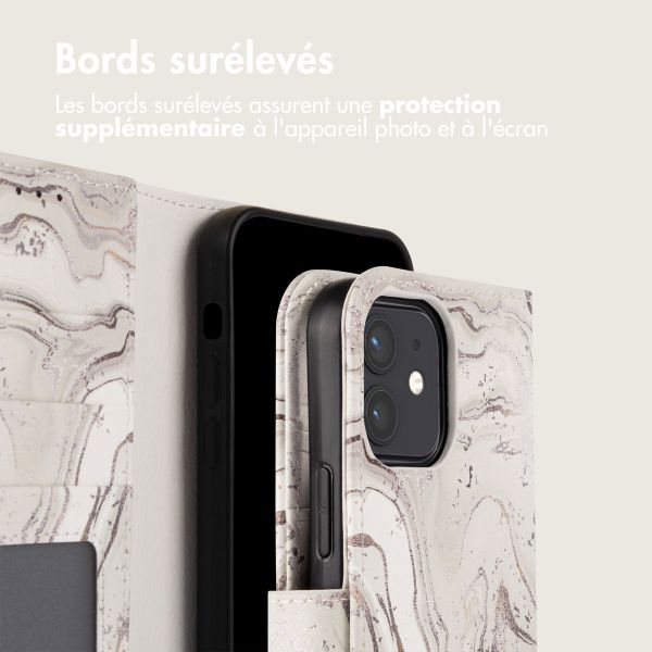 imoshion Étui de téléphone portefeuille Design iPhone 12 (Pro) - Sandy Marble