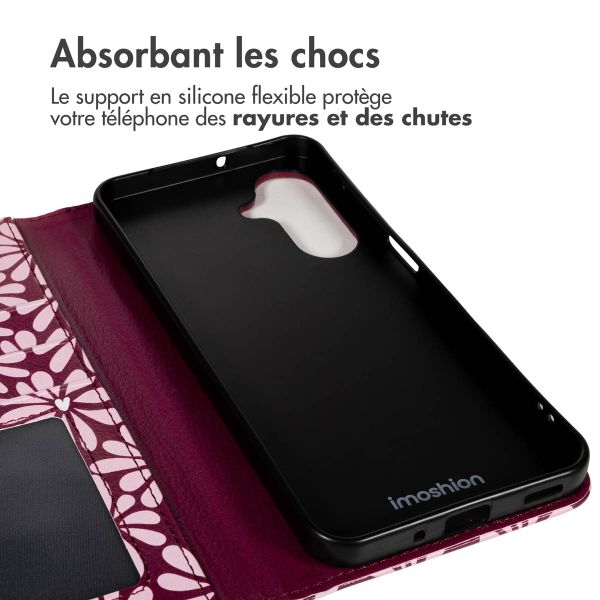 imoshion Étui de télephone portefeuille Design Samsung Galaxy A26 - Bloom Love Blush