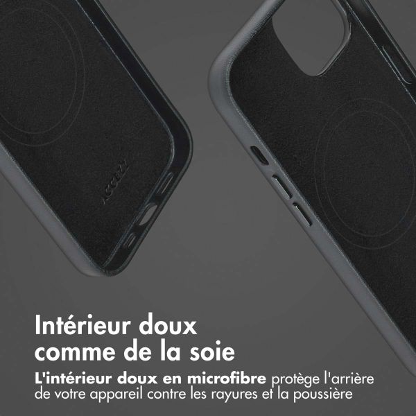 Accezz Étui de télephone portefeuille en cuir 2-en-1 avec MagSafe Apple iPhone 14 - Onyx Black
