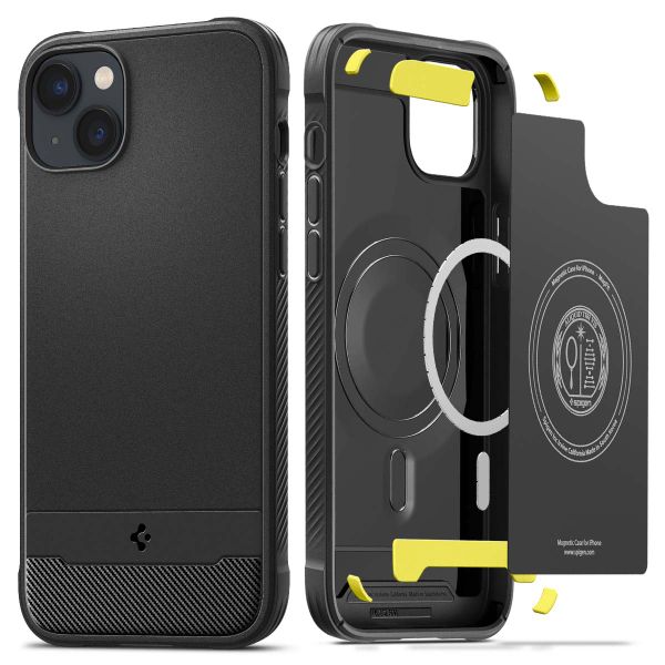 Spigen Coque Rugged Armor MagSafe iPhone 14 - Noir