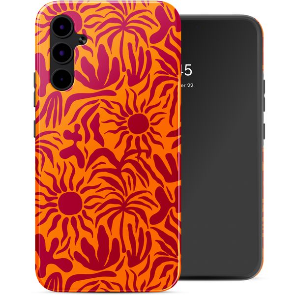Selencia Coque arrière Vivid Samsung Galaxy A34 (5G) - Tropical Vibes Apricot