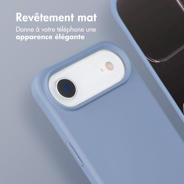 imoshion Coque arrière Color avec cordon amovible et MagSafe Apple iPhone Air - Ash Blue