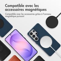 Accezz Coque arrière en cuir avec MagSafe Samsung Galaxy S26 Ultra - Nightfall Blue